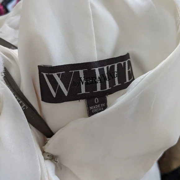 White by Vera Wang One-Shoulder Dress with Black Accent - Picture 10 of 10